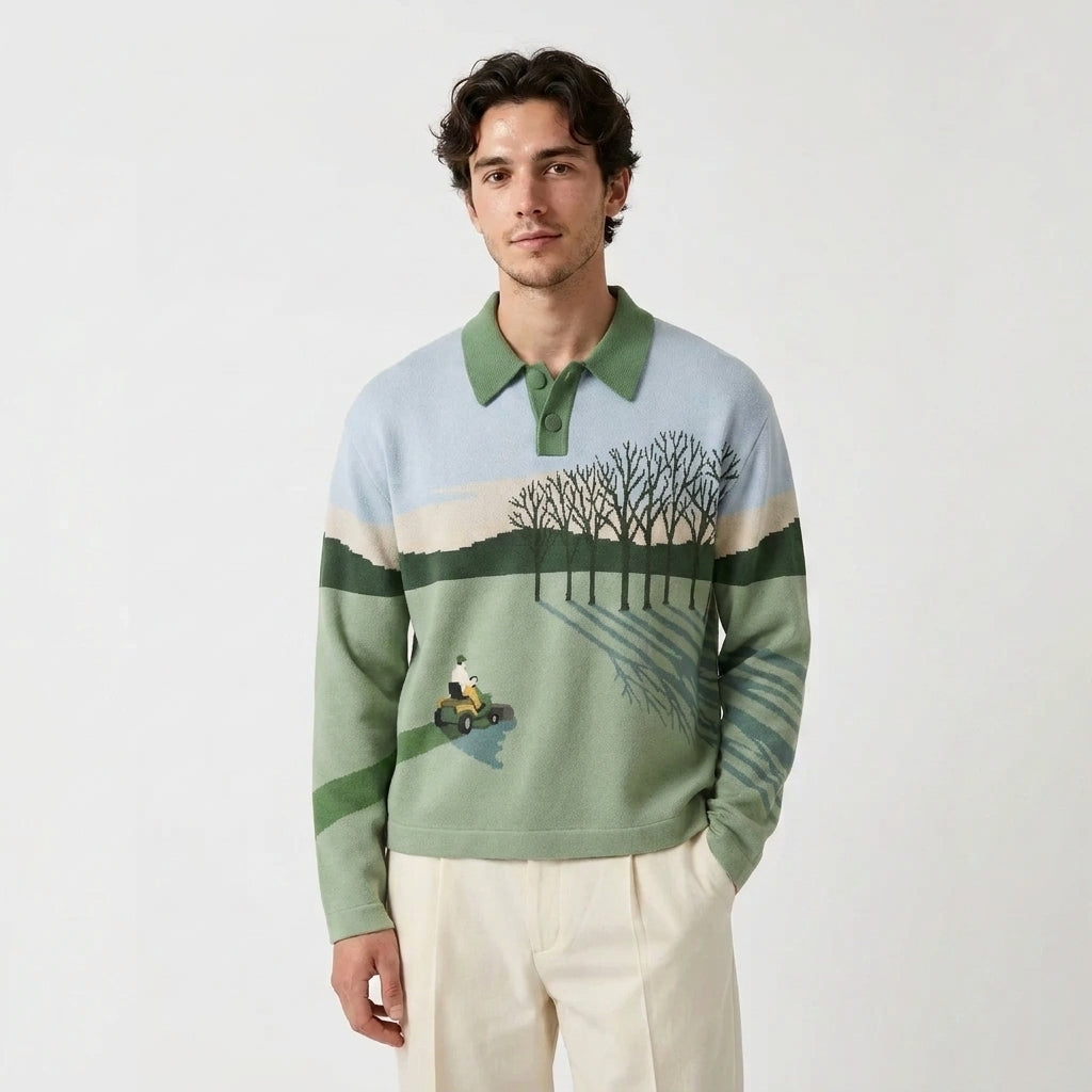 Groundskeeper - Long Sleeve Knit Polo